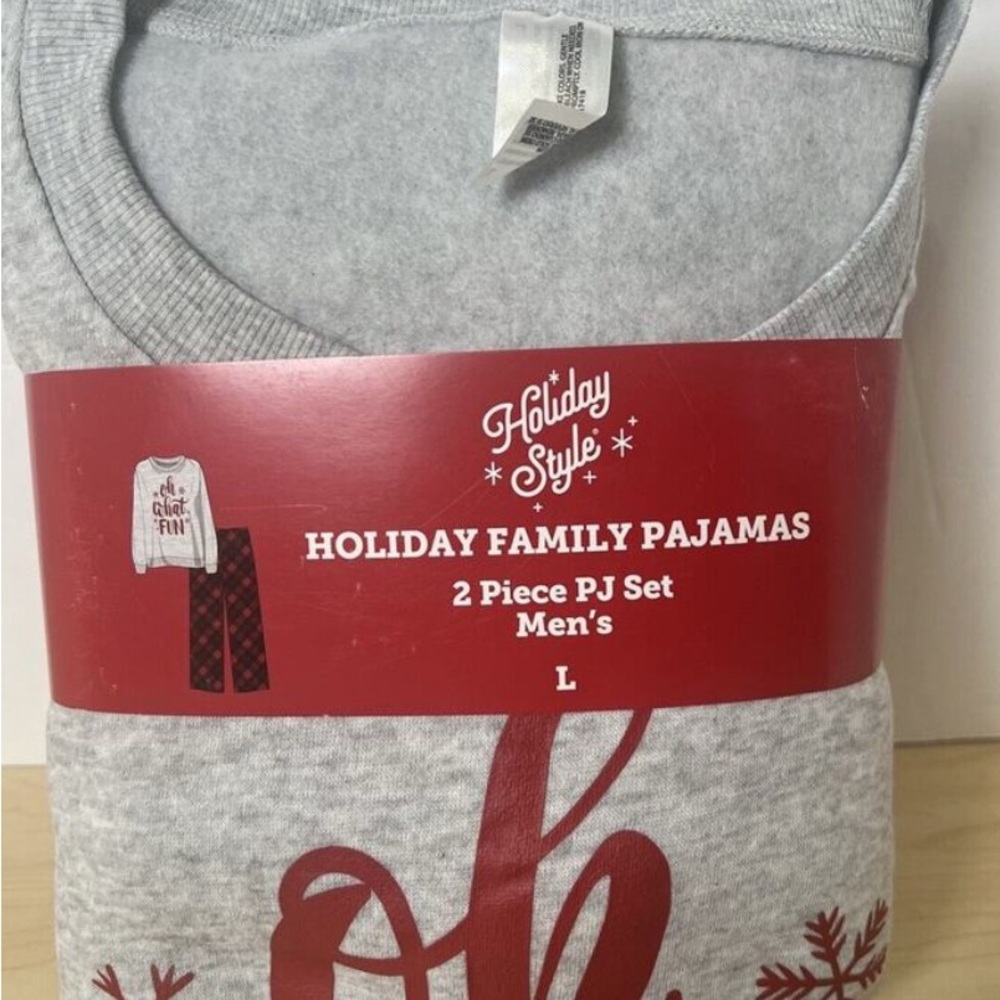 Women’s Holiday Pajama Set with Red Plaid Pants - Picture 2 of 4
